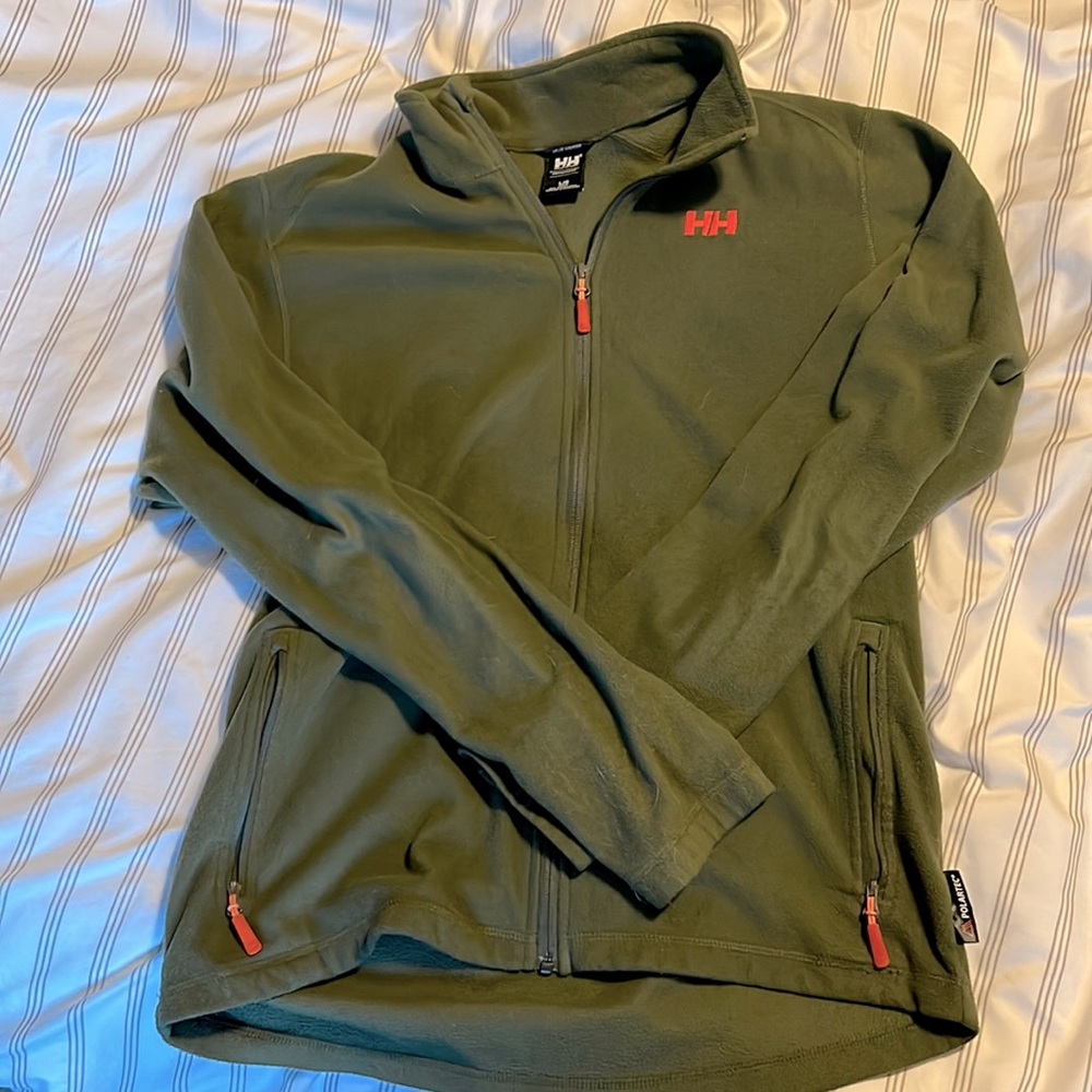 Army Green Helly Hansen Men’s Fleece Zip Up